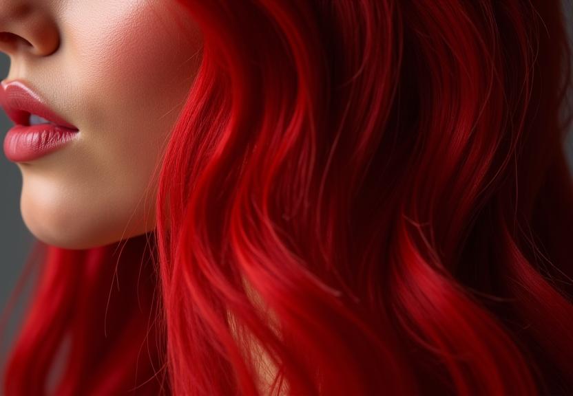 Coloration rouge profond tendance 2025
